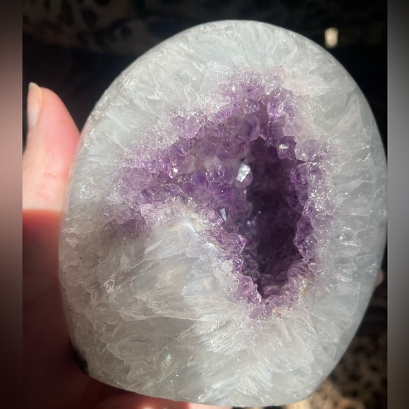 Quartz and amethyst druzy freeform - Picture 4 of 14